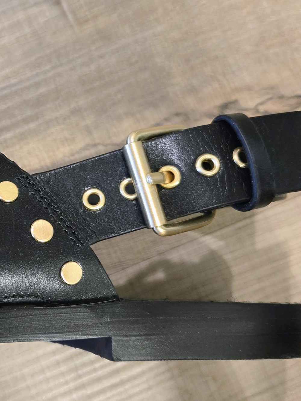 Madewell The Tuley Studded Leather Slingback Sandals Black Leather Size 6.5 - Picture 4 of 4